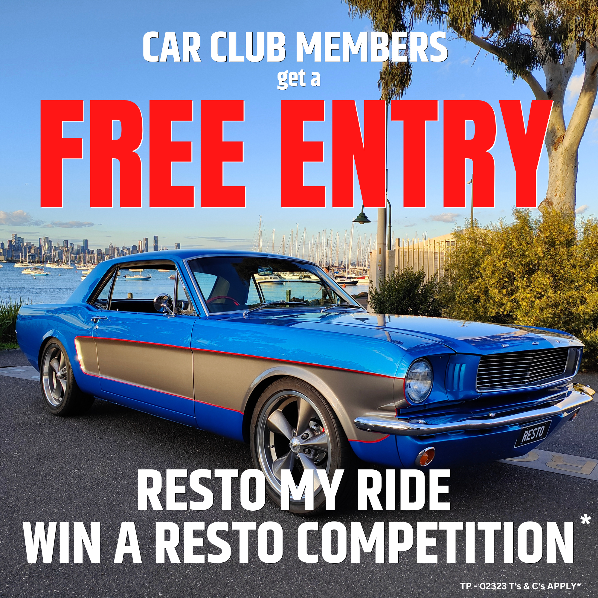 Free entry for Car Club Members